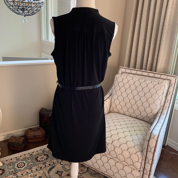 Michael Kors Black Military Style Snap Up Dress - Picture 5 of 8